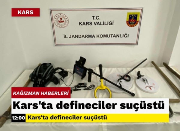 Kars’ta defineciler suçüstü